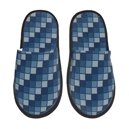 

Sikiie Pixel Grid Fuzzy Slip-on Slippers Warm Cozy Soft Lightweight Memory Foam Indoor House ShoesMedium