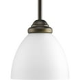 thumbnail image 5 of Progress Lighting, Heart Collection, 1-Light Mini-Pendant, Antique Bronze, Etched Glass Shade, 5 of 7