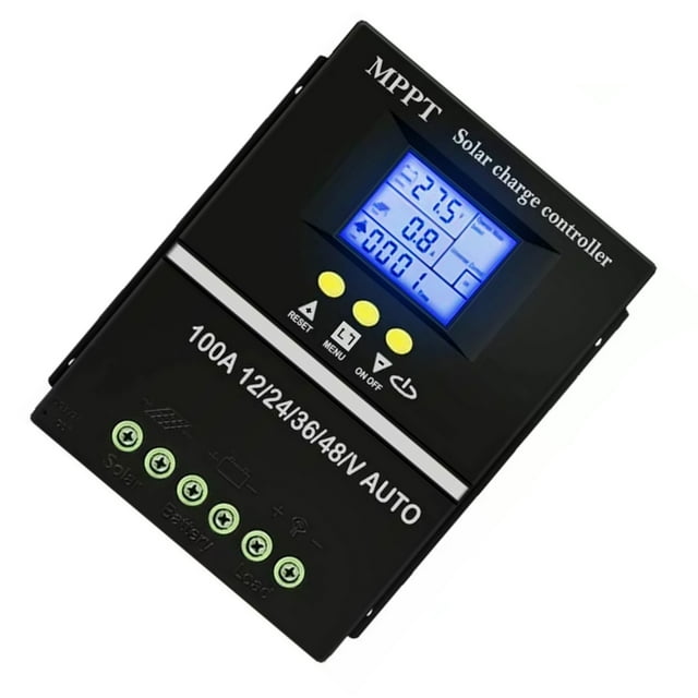 CSYANXING MPPT Solar Charge Controller 12V 24V 36V 48V Auto Identification LCD for Solar Panel Battery Charging Systems with USB Ports