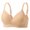 A278 Beige, variant on Wirefree Minimizer Bra for Women Seamless Ribbed Fabric Full Coverage Support Bralette with Scalloped Edges Smooth Contour Bra for High Comfort Everyday Wear
