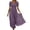 A-Purple, variant on Summer Womens Dress Square Neck Puff Sleeves Tiered Ruffle Boho Maxi Dress Beach Sundress for Vacation & Daily Wear