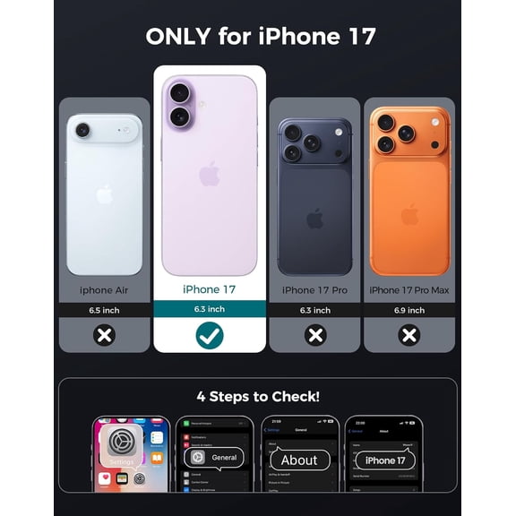 UYWGF-for iPhone 17 Case with Privacy Tempered Glass Screen Protector & Camera Lens Protector, Compatible with MagSafe, Invisible Kickstand, Shockproof Phone Cover, Green