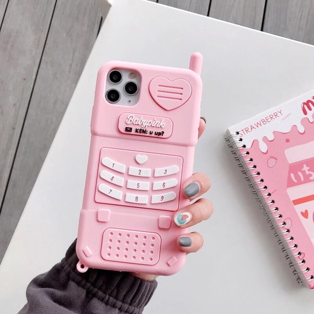 Bonita funda de teléfono rosa con corazón de amor para niña, carcasa trasera de silicona suave para iphone 14pro Max, 12, 11, 13pro Max, XR, XS Max, 7, 8Plus, Se qiuyongming unisex