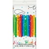 (4 pack) Plastic Rainbow Birthday Party Table Cover, 84" x 54"