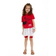 thumbnail image 6 of Minnie Mouse Baby and Toddler Girl Tee, Shorts, Skirt and Hair Scrunchy Set, 4-Piece, Sizes 12M-5T, 6 of 9