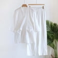 thumbnail image 2 of QHFBli Mens Cotton Pajamas Set Stylish 2026 Fall Loungewear Japanese Style Two-Piece Kimono Bathrobe Sleepwear, 2 of 4