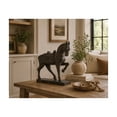 thumbnail image 5 of 14" x 15" Brown Polystone Prancing Horse Sculpture, by DecMode, 5 of 18
