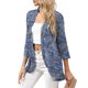 thumbnail image 1 of UKAP Cárdigan tipo Kimono para mujer, blusa con parte delantera abierta, blusa de manga 3/4, suéteres de verano con dobladillo alto y bajo para mujer, 1 of 6