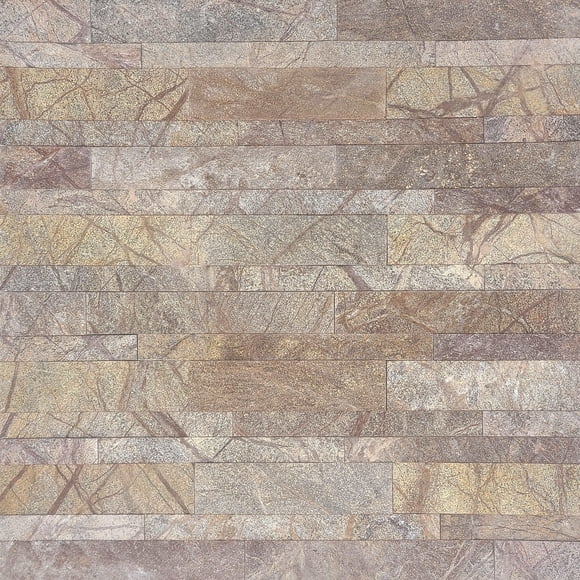 3D Peel and Stick REAL STONE Veneer Wall Panels. Ready to Install - Pre-applied Adhesive. DIY Project. Each panel is ~24"x6", Box of 10 Covers 9.69 sq.ft.