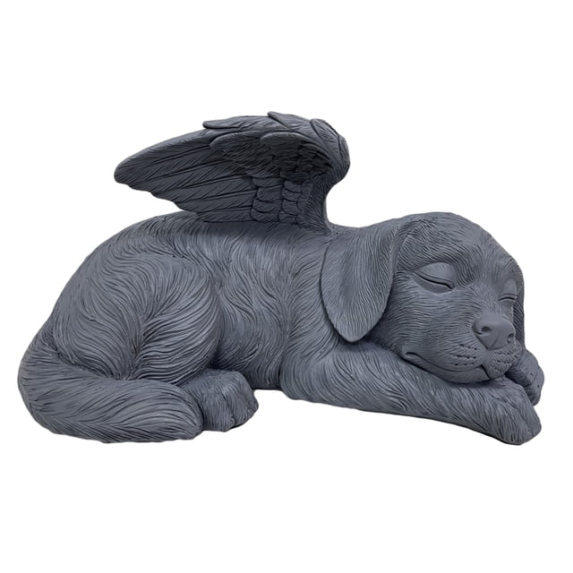 Bearachild Estatua conmemorativa del perro del ángel interior y al aire libre de la resina para los regalos de la pérdida del animal doméstico Decoración del hogar