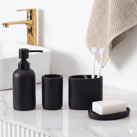 4 Pcs Bathroom Accessory Set