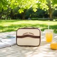 thumbnail image 5 of Lunch Bag, Cartoon Zippered Portable Insulated Thermal Cooler Handheld Bento Box for Adults Work Office Picnic Travel Outdoor Lightweight Durable Food Container 9.06x11.02in Brown, 5 of 5