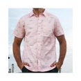thumbnail image 2 of Mens Performance Short Sleeve Button Up Quick Dry Shirt 50+ UPF Fishing Shirt, Soft Pink, Size: M, Momentum Comfort Gear, 2 of 4