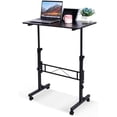 thumbnail image 1 of Petit Bureau Debout à Hauteur Réglable, Bureau Mobile avec Roulettes, Pouce, Bureau Roulant Portable, Petit Bureau d'Ordinateur, Bureau Portable pour Portable, Table Debout, 1 of 2