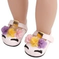 thumbnail image 4 of Zapatos Florales de Princesa Hada Baoblaze Atuendos Casuales para muñeca Americana 18 pulgadas, 4 of 7