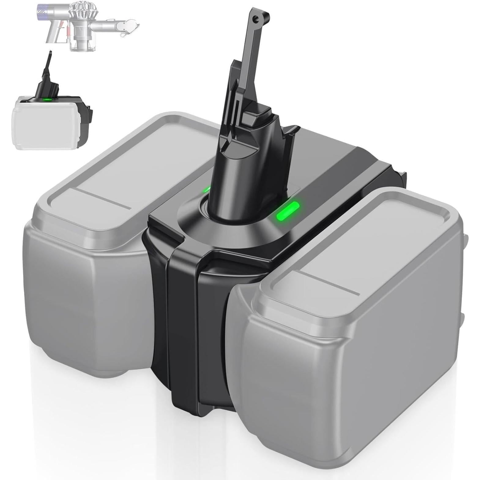 For D-ewalt 20V Battery 2-in-1 Double Battery Adapter Work for D-yson V7 V8 Vacuum Cleaner
