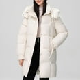 thumbnail image 5 of ZVNAΖH Long Puffer Coat for Women Plus Size Overcoat Winter Quilted Jacket Warm Parka Jacket Casual Cardigan Jacket, 5 of 8