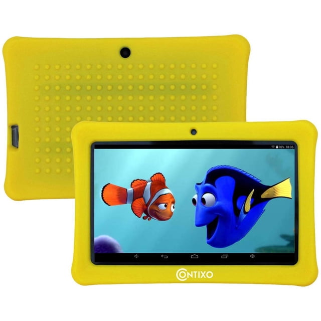 Contixo 7"Kids Tablet Android 8.1 con WiFi 16GB | Kids Place Control Parental 20+ Education Learning Apps, Tablet for Toddlers Children Infant Kids w/Kid-Proof Protective Case (Amarillo) Contixo Contixo Kids
