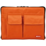 LIHIT LAB Bag Laptop Sleeve with Storage Pockets (Bag-in-Bag), 7.1 x 9.8 Inches, Orange (A7553-4)