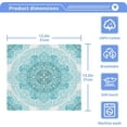 thumbnail image 4 of Dreamtimes Aqua Turquoise Mandala Washcloths, 2 PCS 12 X 12 Inches Cotton Wash Cloths, Highly Absorbent and Soft Face Towels for Bathroom,Gym,Hotel and Spa, 4 of 7