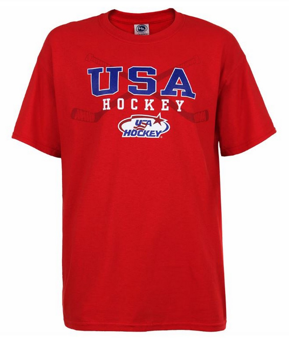 USA Hockey USA Hockey Adult Ice Hockey Crossed Hockey Stick TShirt