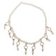 thumbnail image 2 of Cadena tobillera Zulema Crystal Rhinestone Tassel Simple Blanco Oro, 2 of 8