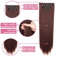 thumbnail image 3 of SHCKE 26" Straight Clip in Hair Extensions Fluffy and not Tangled 24" Wavy Curly Hair Extension Silky Full Head Clip in Hair Extension Synthetic Hair Pieces for Women, 3 of 5