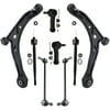 Detroit Axle - Front Lower Control Arms w/Ball Joints Sway Bars Tie Rods Replacement for 2002-2004 Honda Odyssey