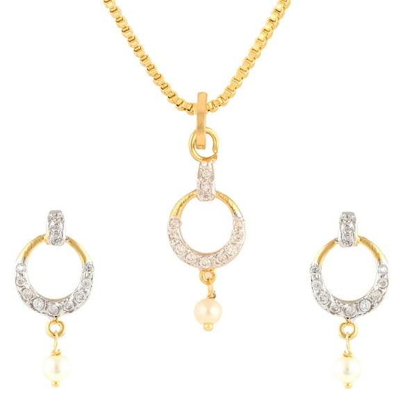 Efulgenz Indian Bollywood Ethnic Fashion Pendant Necklace with Chain and Earrings Jewelry for Women