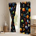 thumbnail image 3 of Feelyou Outer Space Blackout Curtains Set of 2 (52x84 Each), Cute Letter Window Curtains, 3 of 6