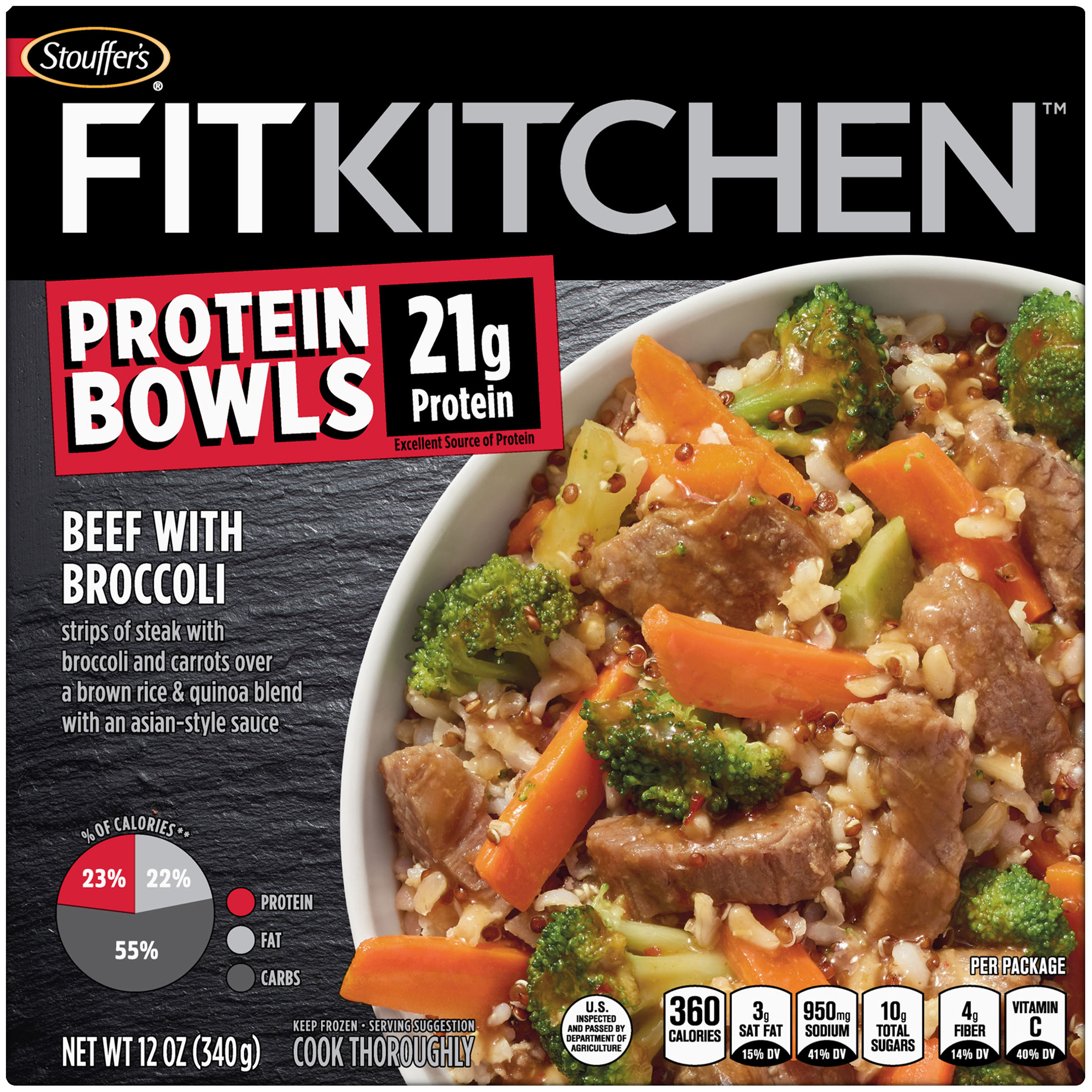 STOUFFER'S FIT KITCHEN Protein Bowls Beef with Broccoli