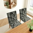 thumbnail image 3 of Black Grey Flowers Dining Chair Covers Vintage Mandala Stretch Chair Covers for Dining Room Set of 4,Abstrat Geometric Dining Chair Slipcover Washable Removable for Kitchen,Hotel,Restaurant, 3 of 5