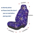 thumbnail image 3 of Wukai blue purple Snowflake Full Set Car Seat Covers with Soft Padding Universal Auto Front Seats Protector and Cushion Mat, 3 of 5