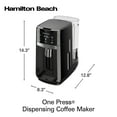 Hamilton Beach One Press Dispensing Coffee Maker, 14 Cup Capacity