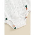 thumbnail image 6 of FEORJGP Infant Baby Boy Summer Jumpsuit 3M 6M 12M 18M 24M Newborn Short Sleeve Romper Cartoon Cactus/Carrots Print Button Down Bodysuit Toddler Cute Soft Comfy Sweet Clothes, 6 of 7
