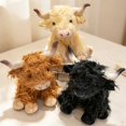 thumbnail image 4 of Highland Cow Stuffed Animal 7.9'' Realistic Scottish Cow Plush Toy Soft Farm Animal Cattle Plushie Doll Gift, 4 of 6