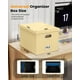 thumbnail image 2 of Caja organizadora de archivos Oterri con tapa de cuero amarillo crema, 2 of 6