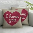 thumbnail image 3 of ONETECH  Valentines Day Pillow Covers Heart Lock Valentines Day Decorations, Love You More Than I Can Say Throw Pillow Covers for Couch, Valentines Day Gifts for Him/Her, 3 of 5
