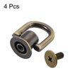 thumbnail image 2 of Uxcell 12x10mm Button Studs with D Ring Zinc Alloy Electroplating 4 Pack Bronze Tone, 2 of 4