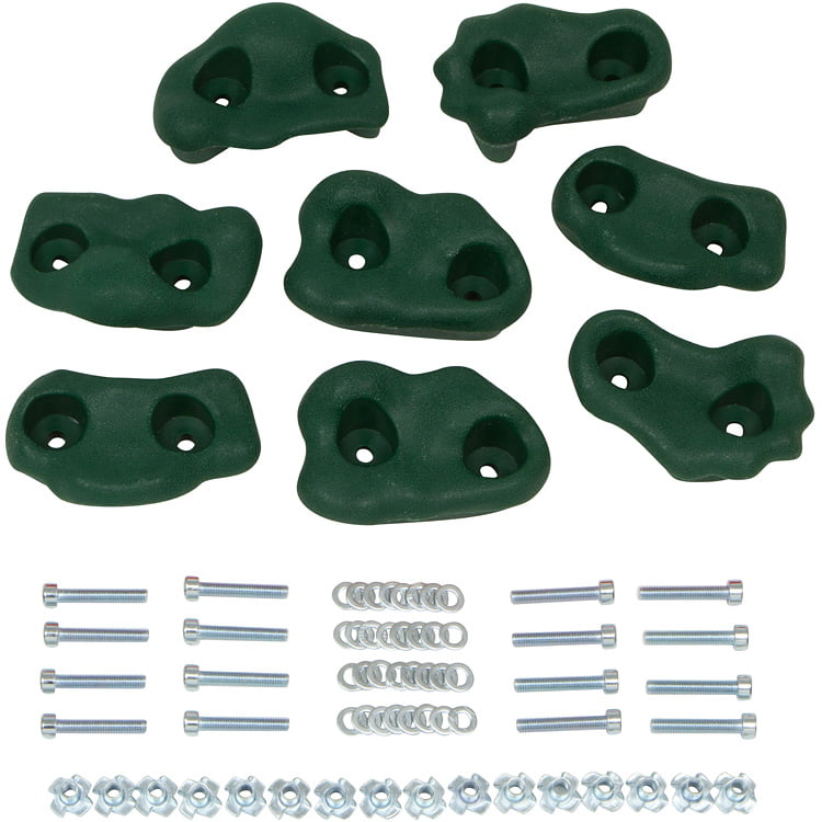 Rock Holds Set of 12 Large Dark Green Rocks for Swing Set Parts & Accessories 