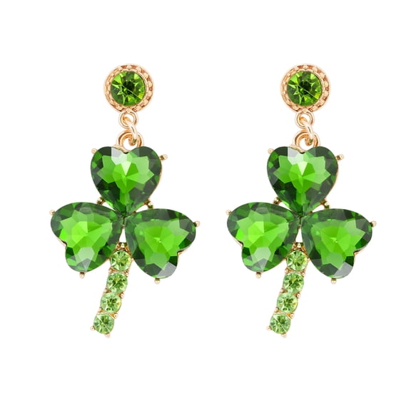 DESIGNICE St. Patricks Day Good Luck Earrings,Charm Green Four Leaf Shamrock Lucky Clover Pendants Earrings Holiday Fashion Jewelry,St. Patrick'S Day Earrings Holiday Fashion Earrings