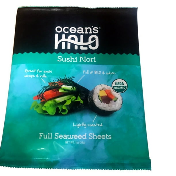 Ocean's Halo Sushi Nori Full Seaweed Sheets! Lightly Roasted! Great For