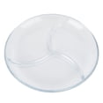 thumbnail image 2 of LAFGUR Heat Resistant Salad Plates,Reusable Snack Plate,Divided Dinner Plate Tempered Glass Plate Reusable Snack Plate Lightweight Tableware For Cakes Fruit, 2 of 8