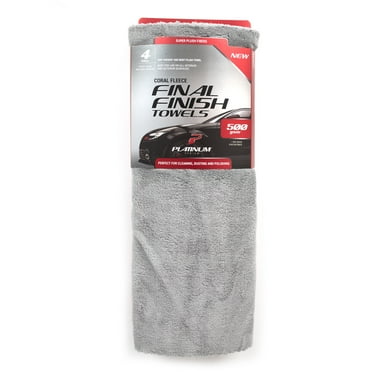 Platinum Series Final Finish, Cleaning, Dusting, Detailing Microfiber Towel, 4 Pack