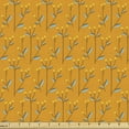 thumbnail image 1 of Floral Upholstery Fabric by the Yard, Flower Budding Branches Leaves Earth Tones Calm Spring Illustration, Decorative Fabric for DIY and Home Accents, 1 Yard, Orange and Pale Sky Blue by Ambesonne, 1 of 5