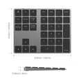 thumbnail image 3 of Bluetooth Number Pad, Lekvey Aluminum Rechargeable Wireless Numeric Keypad Slim 34-Keys External Numpad Keyboard Data Entry Compatible for Macbook, MacBook, 3 of 7