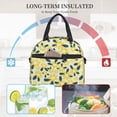 thumbnail image 6 of ZNDUO Reusable Lunch Box, Adjustable Shoulder Strap Yellow Cartoon Abstract Flower Pattern Lunch Bag, 6 of 8