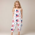 thumbnail image 2 of Splozh 4th of July Jumpsuit for Girls Patriotic 4th of July Clothes Kids Girls Summer Sleeveless Independence Day Graphic Jumpsuit Toddler Girl Outfits,Red 1-2 Years, 2 of 5