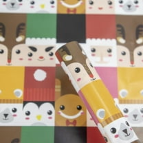 SUSHANG Santa Wrapping Christmas Paper 70cm x 50cm Single-Sided Design Perfect for Holiday Gift Wrapping 3.77 Square Feet of Coated Paper Ideal for DIY Projects and Festive Presentations