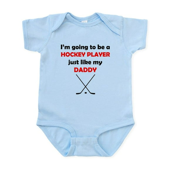 CafePress - Hockey Player Like My Daddy Body Suit - Baby Light Bodysuit, Size Newborn - 24 Months